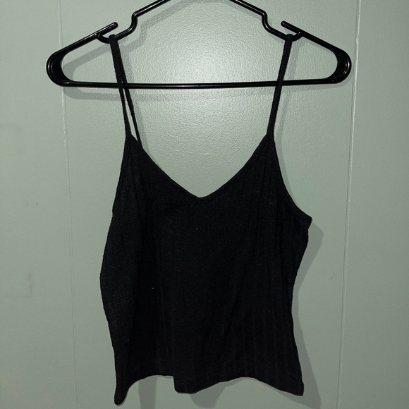 Black Ribbed Tank Top - Picture 1 of 2